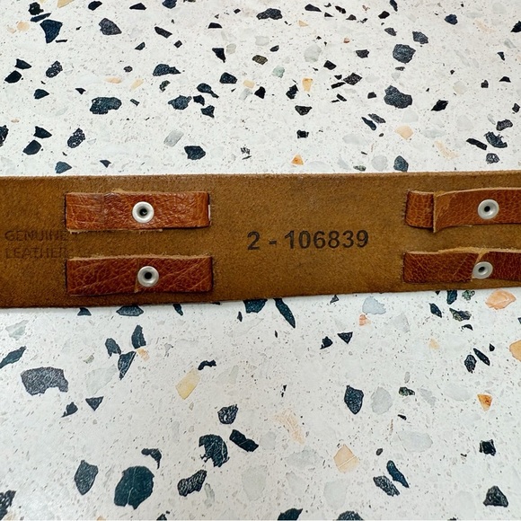 Vintage Artisan Designed By Sheila DeReis Women’s Cognac Tan Leather Belt Sz 2X